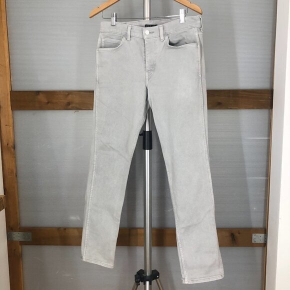 LEVI'S LINE 8 White Tab Light Grey Slim Straight Denim Jeans Sz 33 /32‎ - Picture 2 of 12